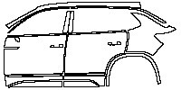Volkswagen Tayron Exterior 2019 - (left) Door+Side Skirt+Rear Fender