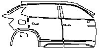 Volkswagen Tayron Exterior 2019 - (right) Door+Side Skirt+Rear Fender