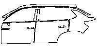 Volkswagen Tayron Exterior 2019 - (left) Door+Side Skirt+Rear Fender