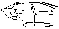 Volkswagen ID.4 (CN) X 2021 - (right) Door+Side Skirt+Rear Fender (with chrome trim on side skirt)