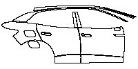 Volkswagen ID.4 (CN) X 2021 - (right)Door+Side Skirt+Rear Fender (without chrome trim on side skirt)