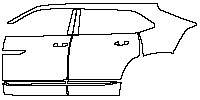 Volkswagen Teramont X Exterior 2021 - (left) Door+Side Skirt+Rear Fender