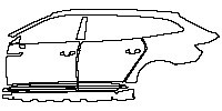 Volkswagen Arteon Exterior 2021 - (left) Door+Side Skirt+Rear Fender