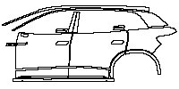 Volkswagen ID.6 Crozz Exterior 2021 - (left)Door+Side Skirt+Rear Fender (with ''PRO'' emblem on front door)