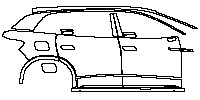 Volkswagen ID.6 Crozz Exterior 2021 - (right)Door+Side Skirt+Rear Fender (with ''PRO'' emblem on front door)