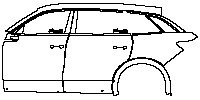 Volkswagen Tavendor Base 2023 - (left)Door+Side Skirt+Rear Fender
