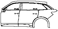 (left)Door+Side Skirt+Rear Fender