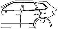 (left) Door+Side Skirt+Rear Fender