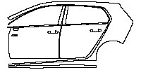 (left) Door+Side Skirt+Rear Fender