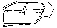(left) Door+Side Skirt+Rear Fender