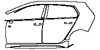 (left) Door+Side Skirt+Rear Fender