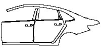 Volkswagen Sagitar Exterior 2019 - (left) Door+Side Skirt+Rear Fender