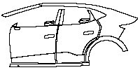 (left) Door+Side Skirt+Rear Fender