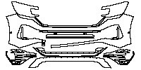 Volkswagen Atlas Cross Sport (US) SEL Premium R-Line 2024 - Bumper+Headlamp (with 6 PDC)