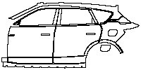 (left) Door+Side Skirt+Rear Fender
