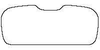 Voyah Free Window 2021 - Rear Window (Edge ends at the inner side of dotted area)
