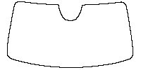 Voyah Free Window 2021 - Windshield (inside) (with mirror and dotted area cutout, Edge ends at the inner side of dotted area)