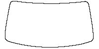 Voyah Free Window 2021 - Windshield (inside) (without mirror and dotted area cutout, Edge ends at the inner side of dotted area)