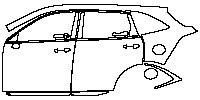 (left)Door+Side Skirt+Rear Fender
