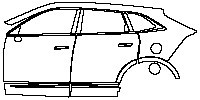 (left)Door+Side Skirt+Rear Fender