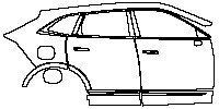 (right)Door+Side Skirt+Rear Fender