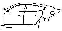 (left) Door+Side Skirt+Rear Fender