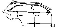 (right)Door+Side Skirt+Rear Fender