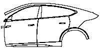 (left) Door+Side Skirt+Rear Fender