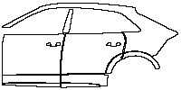 Audi Q8 Exterior 2018 - (left) Door+B Pillar+Rear Fender+Side Skirt (without roof rail)
