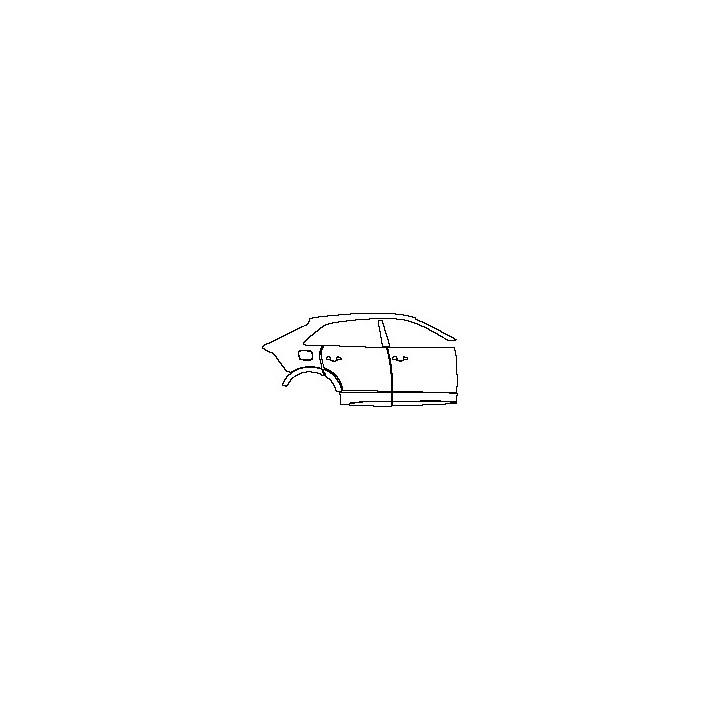 Audi Q8 Exterior 2018 - (right) Door+B Pillar+Rear Fender+Side Skirt (without roof rail)