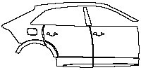 Audi Q8 Exterior 2018 - (right) Door+B Pillar+Rear Fender+Side Skirt (without roof rail)