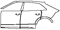 Audi Q8 Exterior 2018 - (left) Door+B Pillar+Rear Fender+Side Skirt (with roof rail)