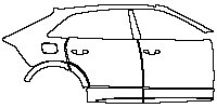 Audi Q8 Exterior 2018 - (right) Door+B Pillar+Rear Fender+Side Skirt (with roof rail)