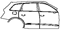 Audi Q7 S-line 2016 - (right) Door+B Pillar+Rear Fender+Side Skirt