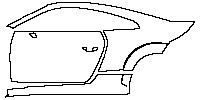 Audi TT TT Coupe 2016 - (left) Door+Side Skirt+Rear Fender