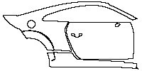 Audi TT TT Coupe 2016 - (right) Door+Side Skirt+Rear Fender