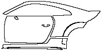 Audi TT TT RS Coupe 2017 - (left) Door+Side Skirt+Rear Fender