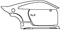 Audi TT TT RS Coupe 2017 - (right) Door+Side Skirt+Rear Fender