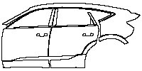 Audi e-tron e-tron Sportback 2019 - (left) Door+Side Skirt+Rear Fender