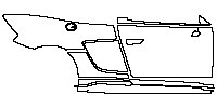 Audi R8 V10 2010 - (right) Door+Side Skirt+Rear Fender (for Left Hand Drive,without carbon spoiler)