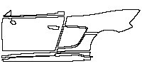 Audi R8 V10 2010 - (left) Door+Rear Fender+Side Skirt (for Right Hand Drive,without carbon spoiler)