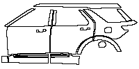 Ford Explorer (US) Exterior 2020 - (left) Door+Side Skirt+Rear Fender