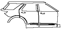 Ford Explorer (US) Exterior 2020 - (right) Door+Side Skirt+Rear Fender