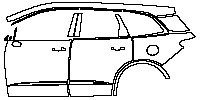 Buick Enclave Exterior 2020 - (left) Door+Side Skirt+Rear Fender