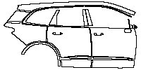 Buick Enclave Exterior 2020 - (right) Door+Side Skirt+Rear Fender