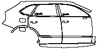 Bentley Bentayga Exterior 2021 - (right) Door+B Pillar+Rear Fender+Side Skirt (for Left Hand Drive,without ''Speed'' emblem on f