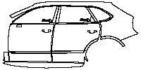 Bentley Bentayga Exterior 2021 - (left) Door+B Pillar+Rear Fender+Side Skirt (for Right Hand Drive,without ''Speed'' emblem on f