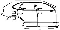 Bentley Bentayga Exterior 2021 - (right) Door+B Pillar+Rear Fender+Side Skirt (for Right Hand Drive,without ''Speed'' emblem on
