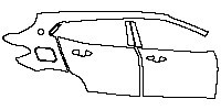 BMW X2 Base 2018 - (right) Door+BC Pillar+Rear Fender