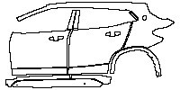 BMW X2 M Sport 2018 - (left) Door+BC Pillar+Rear Fender+Side Skirt